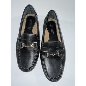 Eastland Olivia Women Black Leather Loafers Sz 8M Slip On Comfort Casual Shoes